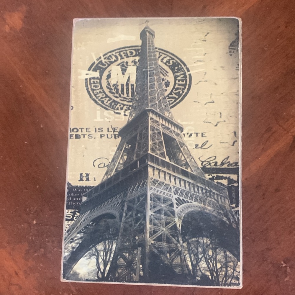 Paris Eiffel Tower Decorative Box Book Storage Theme Decor Decorative Art - Picture 2 of 16
